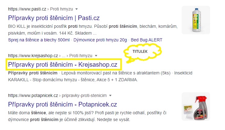Titulek kategorie